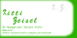 kitti zeisel business card